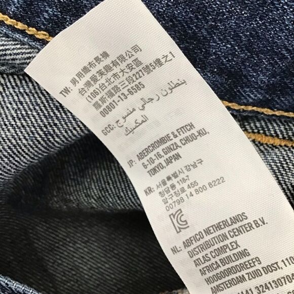 HOLLISTER Men’s Jeans 33 Straight Leg Blue Distressed Denim 100% Cotton - Picture 7 of 13